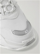 BALENCIAGA - Triple S Mesh and Leather Sneakers - White