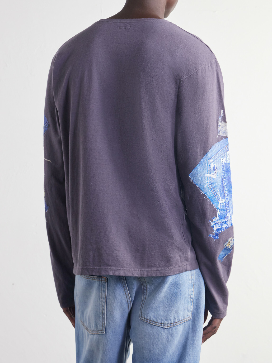 KAPITAL - Printed Cotton-Jersey T-Shirt - Purple