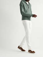 TOM FORD - Garment-Dyed Cotton-Jersey Zip-Up Hoodie - Green