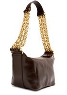 Chloe Glossed Leather Camera bag - Dark Brown - One Size