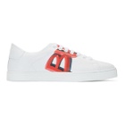 Burberry White and Red Albert Sneakers