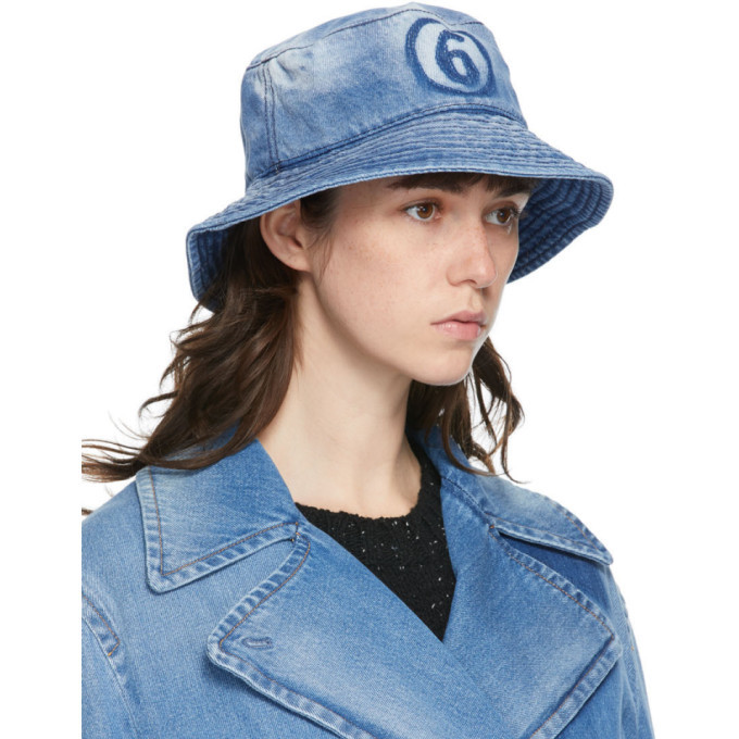 MM6 Maison Margiela Blue Denim Bucket Hat MM6 Maison Margiela display picture 2