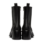 Ann Demeulemeester Black Leather Heel Lace-Up Boots