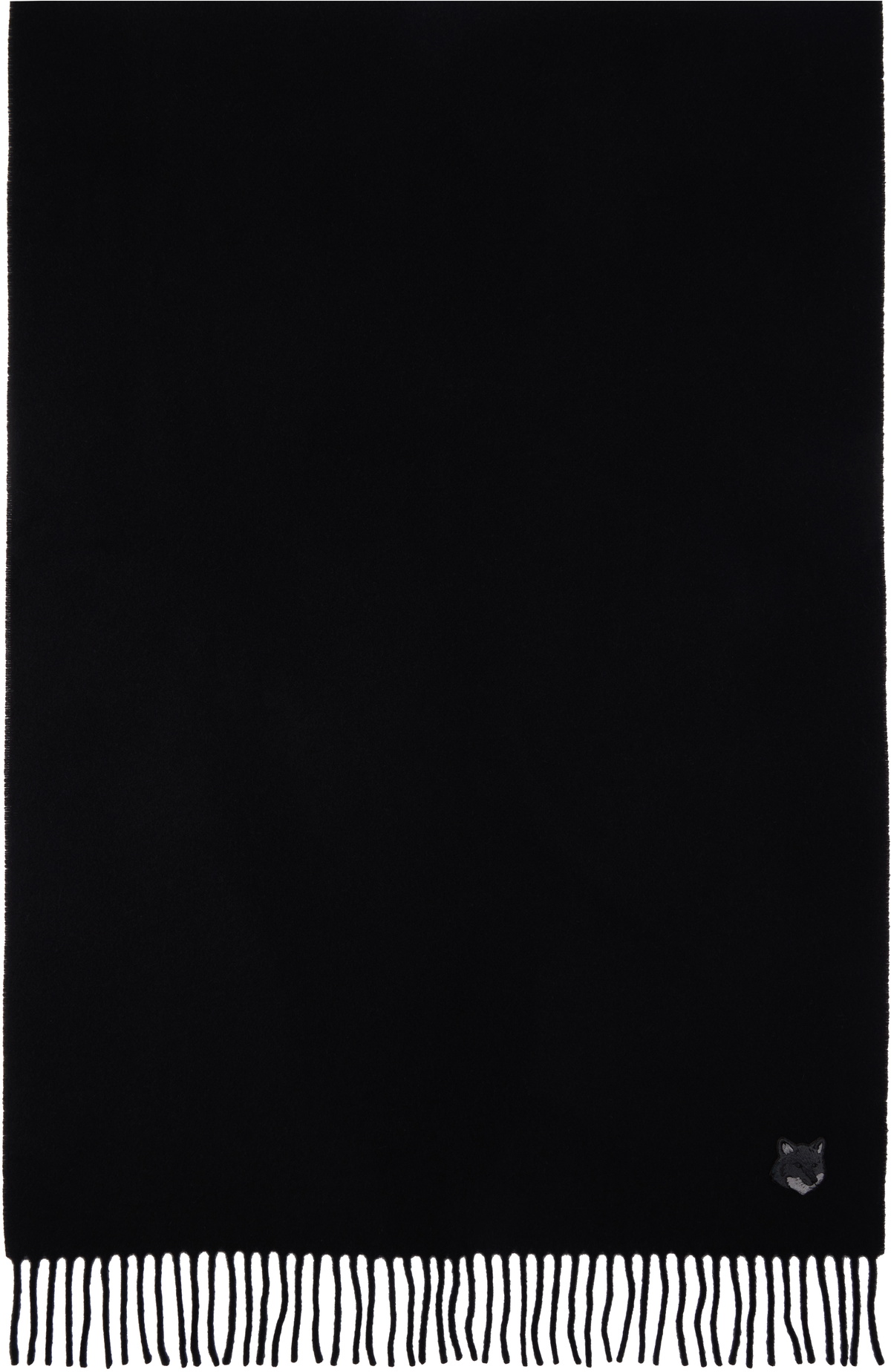 Maison Kitsuné Black Bold Fox Head Scarf