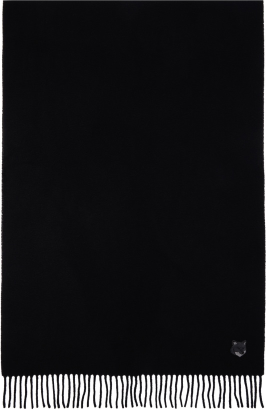 Photo: Maison Kitsuné Black Bold Fox Head Scarf