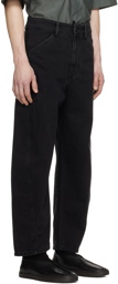LEMAIRE Black Twisted Jeans