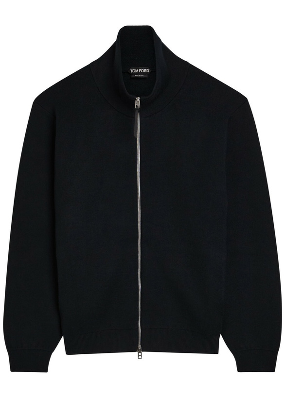 Photo: Tom Ford High-neck Wool-blend Jacket Black
