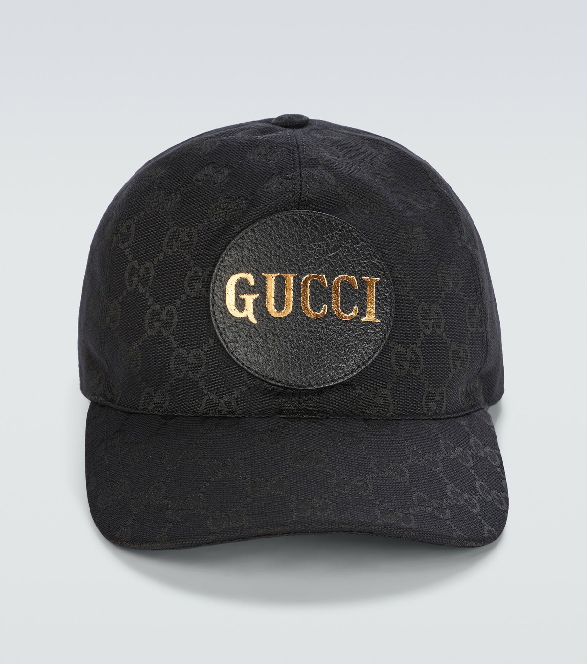 Gucci Black Cap with Gold Details GUCCI Victor appliquéd ribbed wool and cashmere-blend beanie  main image 3
