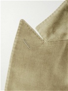 Boglioli - Double-Breasted Stretch-Cotton Velvet Suit Jacket - Neutrals
