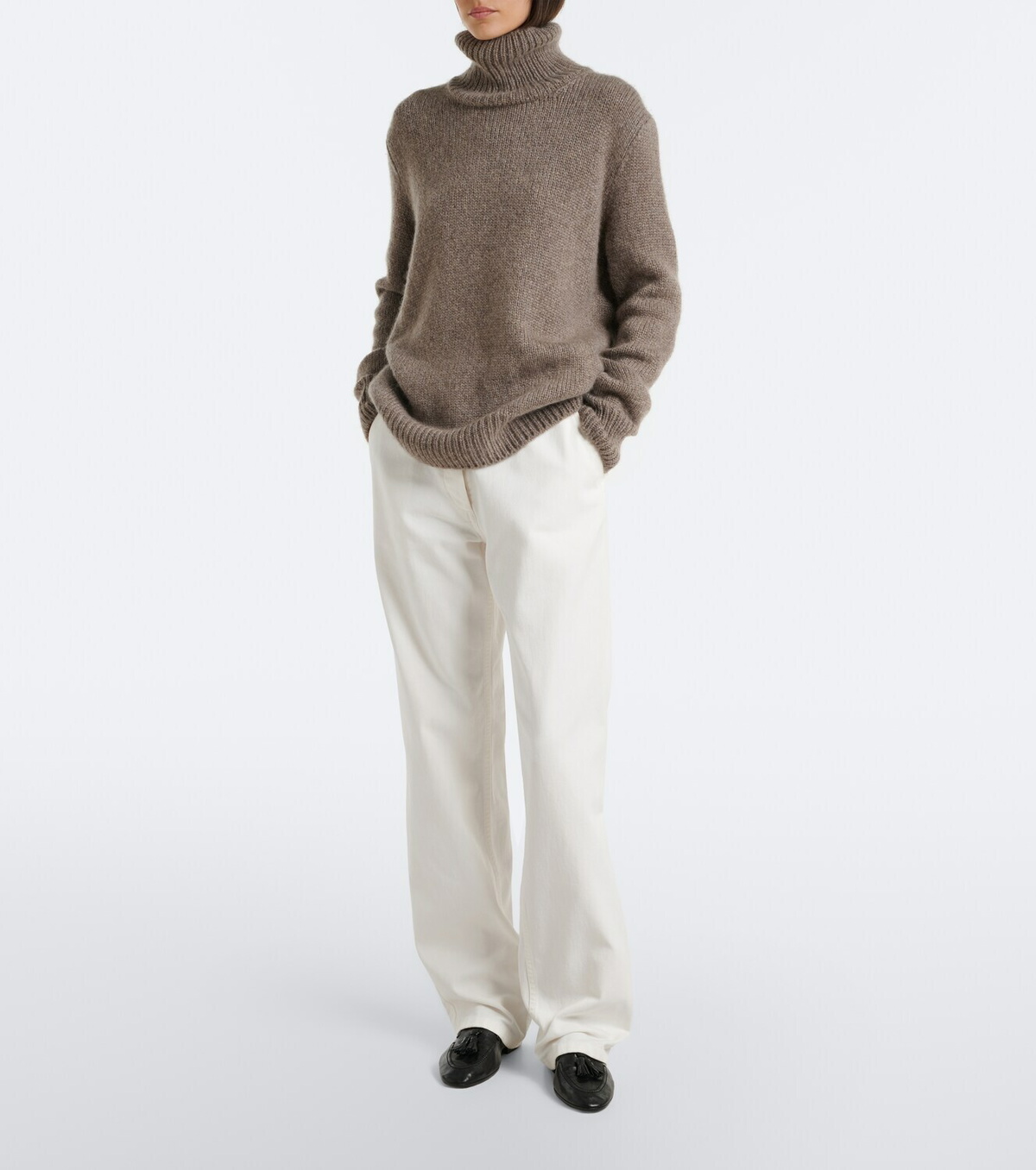 The Row Caden leather loafers