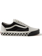 Vans - UA OG Old Skool LX Bumper Cars Leather-Trimmed Canvas and Suede Sneakers - White - UK 5