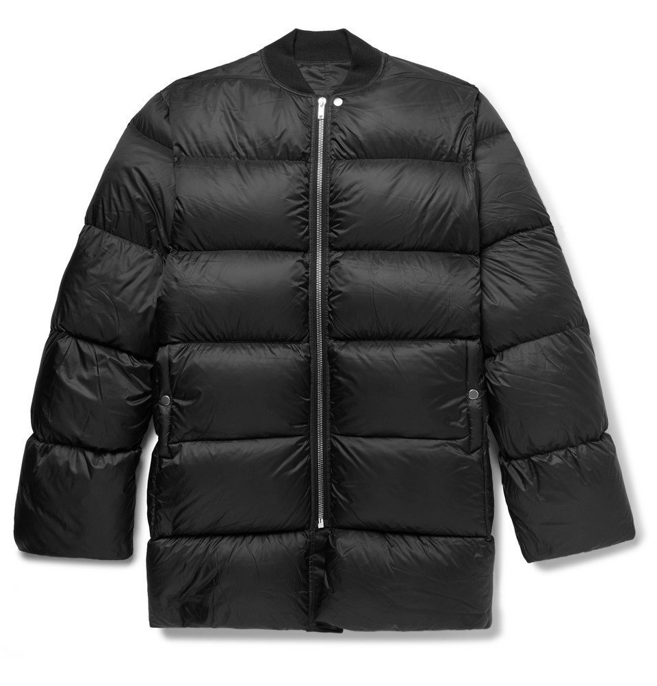 Rick Owens - Oversized Quilted Nylon Down Jacket - Black Rick Owens