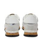 Valentino Men's Knit Rockrunner Sneakers in Bianco/Pastel Grey/Beige
