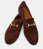 Gucci Gucci Jordaan Horsebit suede loafers