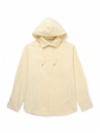 LOEWE - Logo-Jacquard Cotton-Poplin Hooded Overshirt - Neutrals
