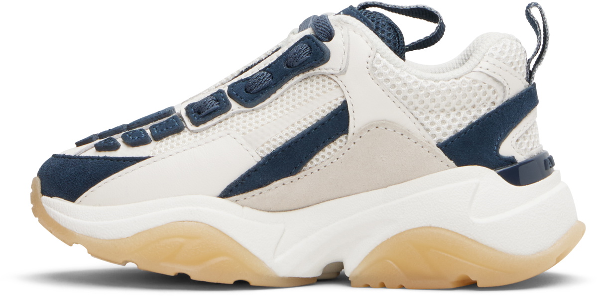 AMIRI Kids White & Navy Bone Runner Sneakers