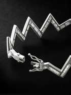 KOLOURS JEWELRY - Zig Zag White Gold Diamond Bracelet - Silver