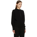 Citizens of Humanity Black Cora Henley Sweatshirt