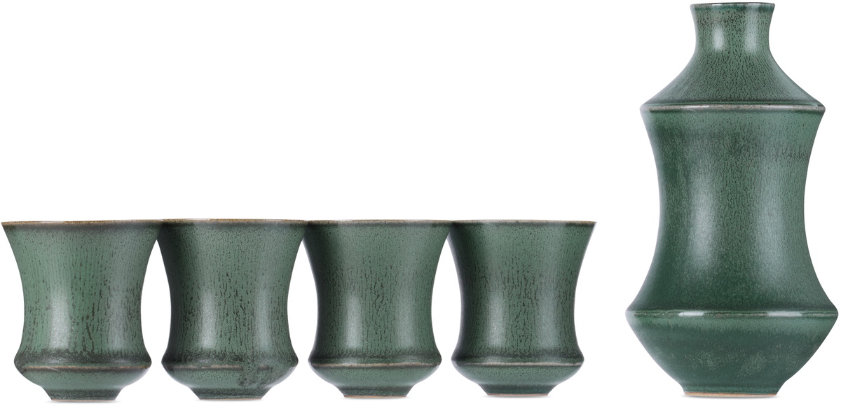Houseplant Green 'By Seth' Sake Set, 5 pcs