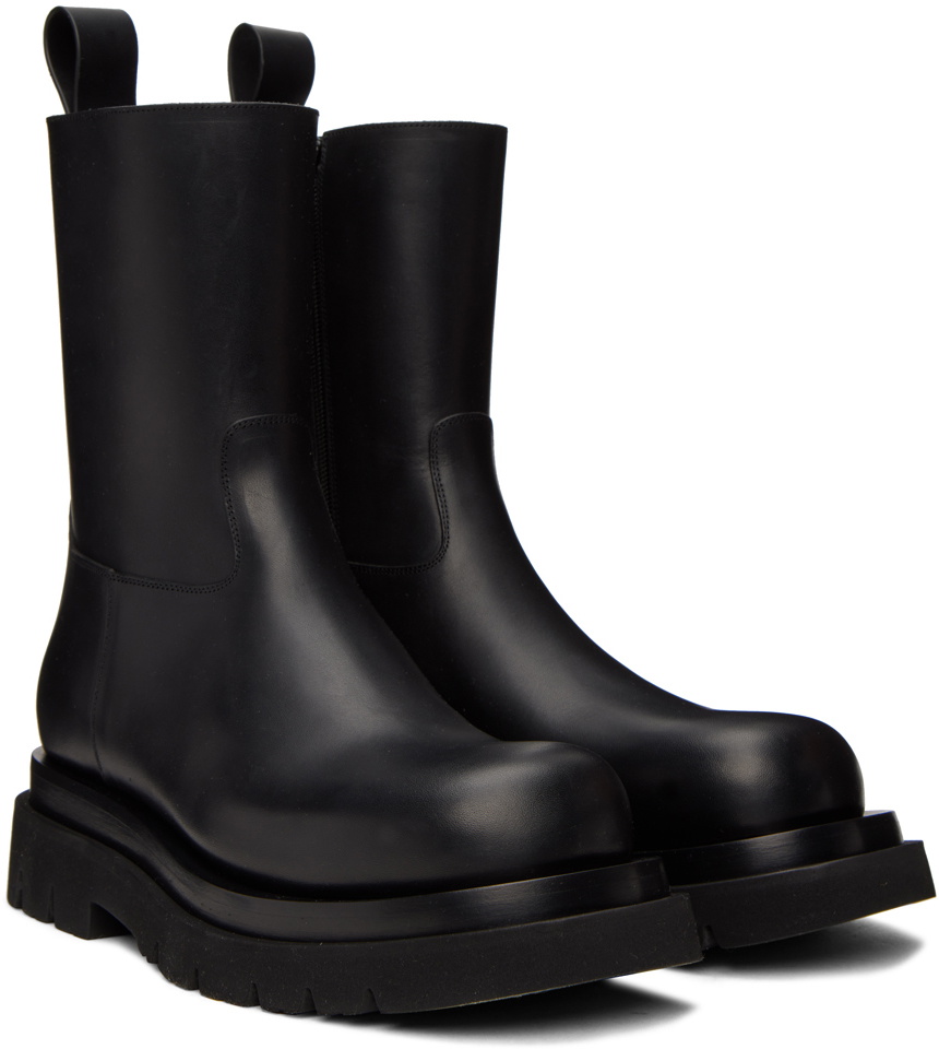 Bottega Veneta Black Lug Boots Bottega Veneta