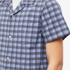 Visvim Men's Checked Fairway Vacation Shirt in Blue