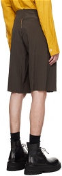 AIREI Brown Pleated Shorts