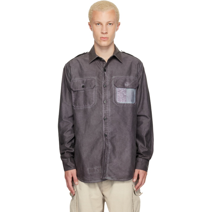 Photo: Maison Margiela Purple Double-Dyed Workwear Shirt