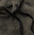 RAG & BONE - Damon Tie-Dyed Loopback Cotton-Blend Jersey Hoodie - Gray
