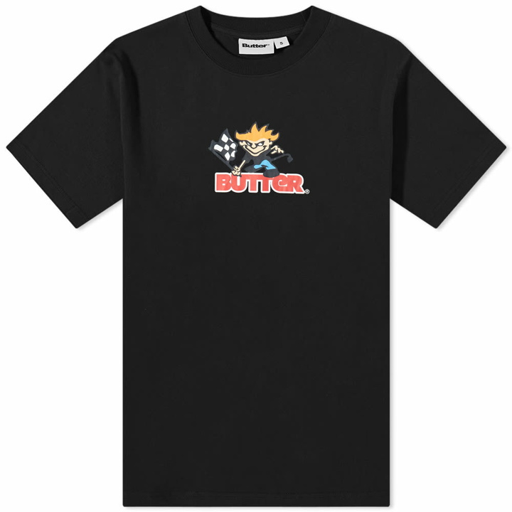 Photo: Butter Goods Men's Racing Logo T-Shirt in Black