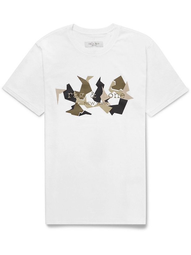 Photo: Rag & Bone - Logo-Print Organic Cotton-Jersey T-Shirt - White