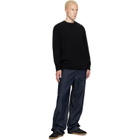 BALMAIN Black Buttoned Eco-Cashmere Knit Sweater