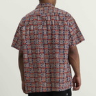 Beams Plus Men's Block Print Open collar Shirt in Red