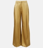 Nina Ricci Silk-blend satin wide-leg pants