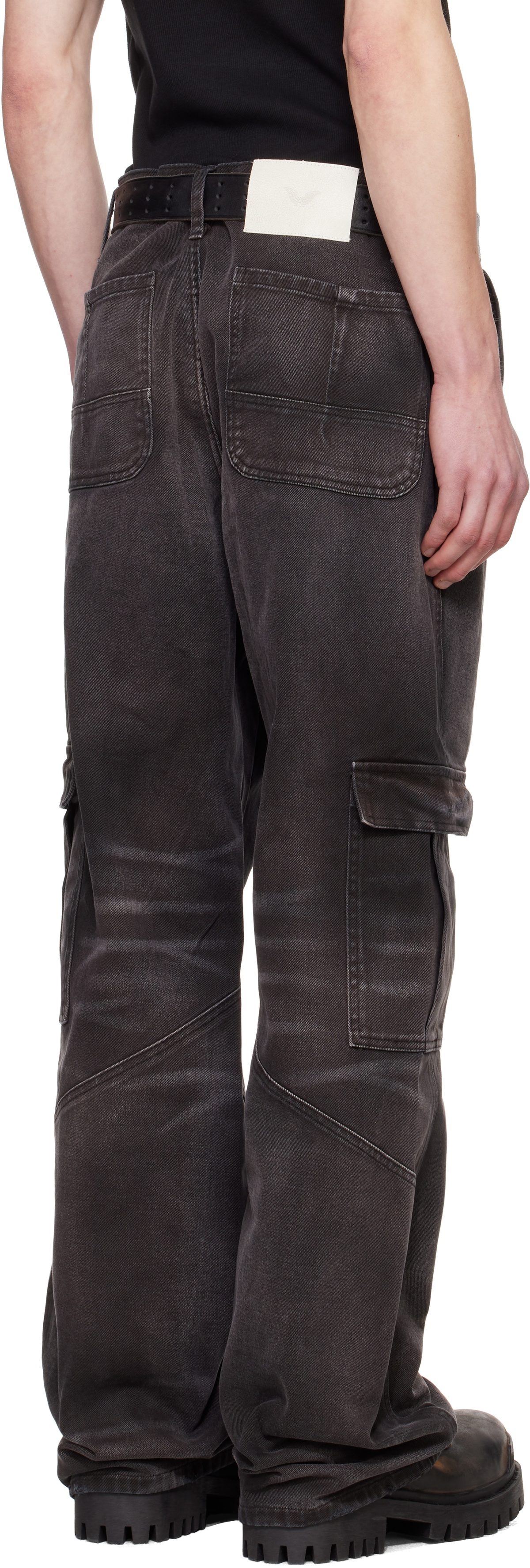 ALEXANDER DIGENOVA Black Type 2 Denim Cargo Pants