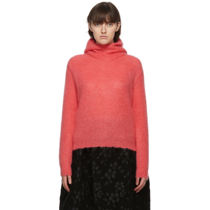 Tricot Comme des Garcons Pink Mohair Hoodie Tricot Comme des Garcons