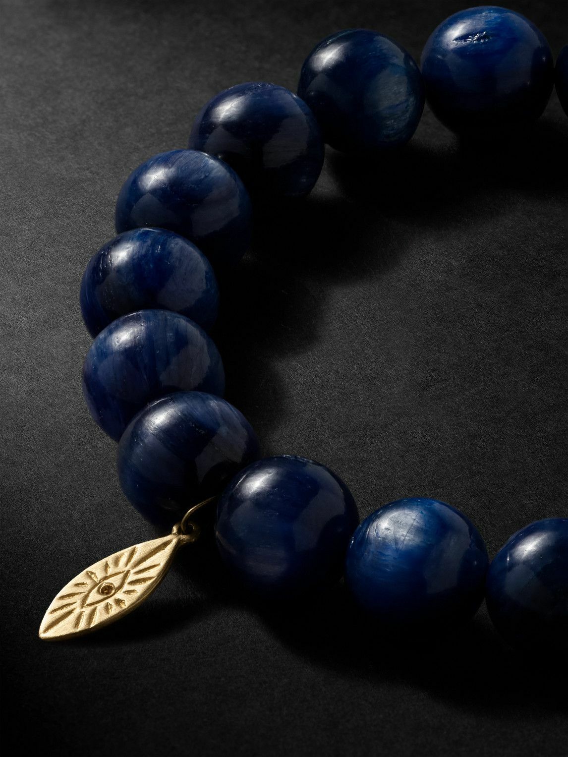 Jacquie Aiche - 14-Karat Gold, Lapis Lazuli and Diamond Beaded Bracelet