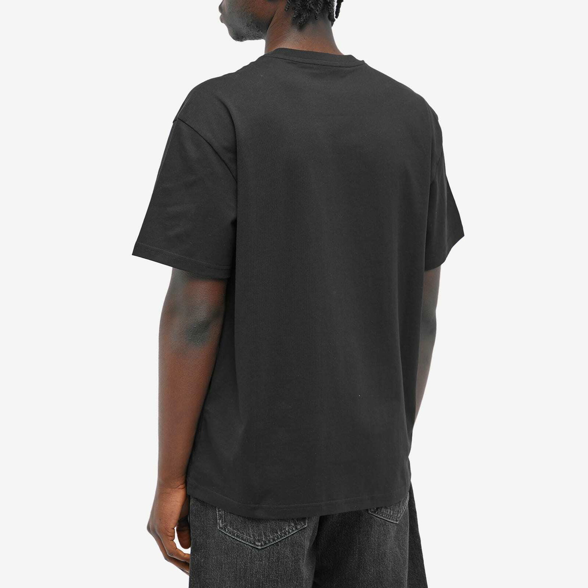 JW Anderson Men's Embroidered Bunny T-Shirt in Black JW Anderson