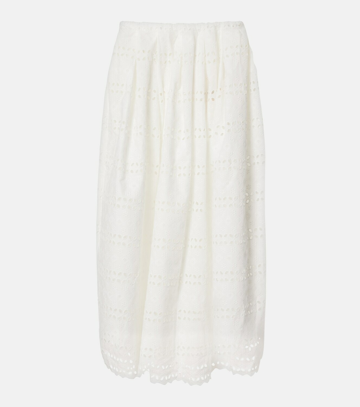 Faithfull Abajo broderie anglaise midi skirt