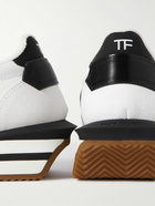 TOM FORD - James Rubber-Trimmed Leather and Suede Sneakers - White