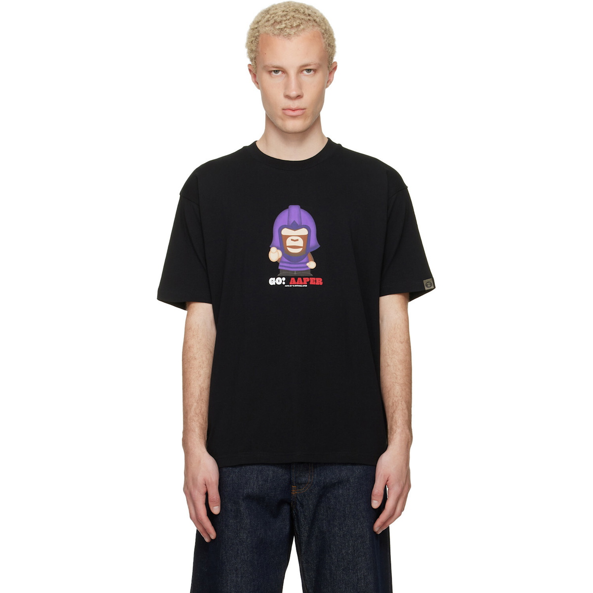 AAPE by A Bathing Ape Black 'AAPER' T-shirt
