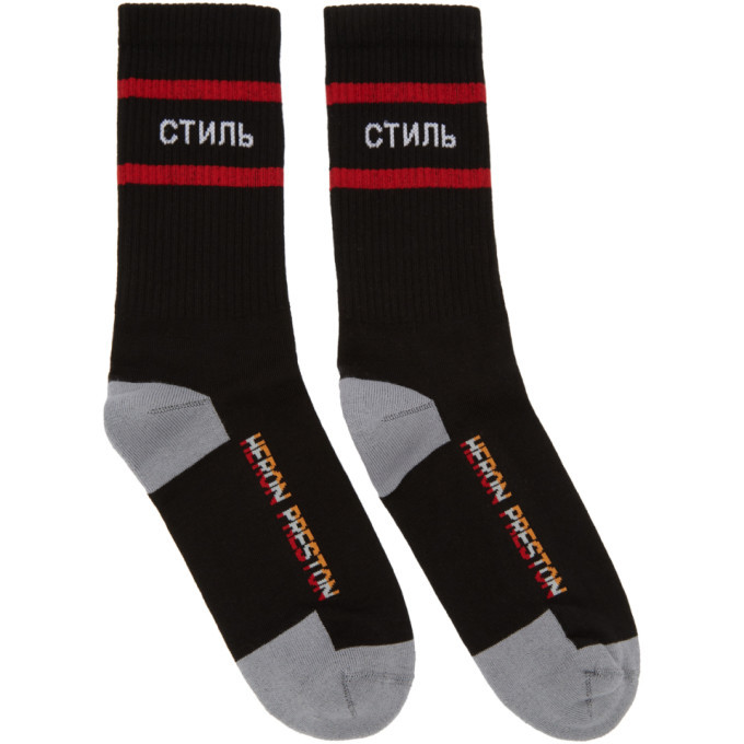 Photo: Heron Preston Black Style Socks