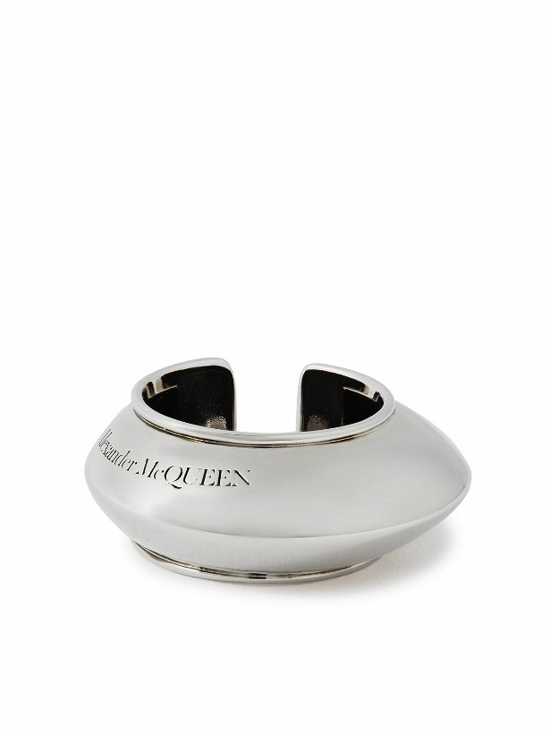 Photo: Alexander McQueen - Gaze Logo-Engraved Silver-Tone Ear Cuff