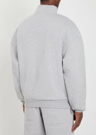 Mki Miyuki Zoku Uniform Half-zip Cotton-blend Sweatshirt Grey