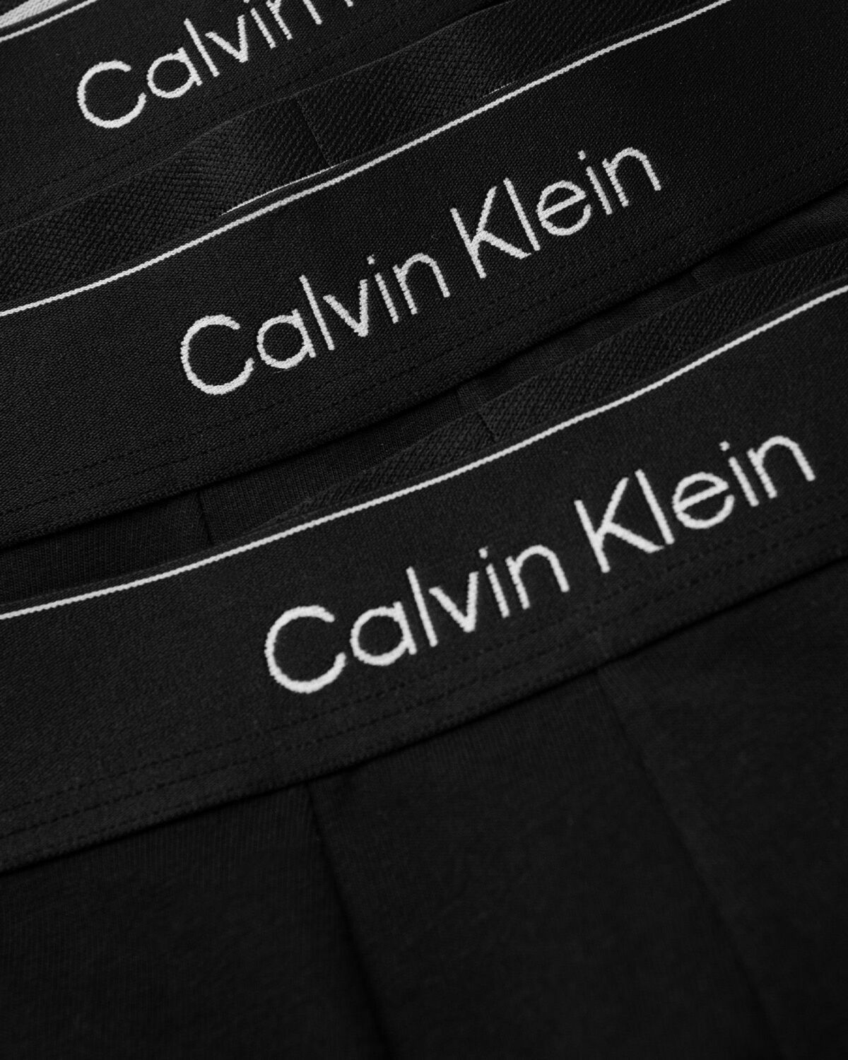Calvin Klein Underwear LOW RISE TRUNK ICON COTTON STRETCH 3-PACK Black Mens Boxers & Brief