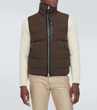 Tom Ford Leather-trimmed down vest