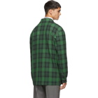 Gucci Green Check Wool Vintage Crest Jacket