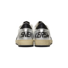 Golden Goose White and Silver Ball Star Sneakers