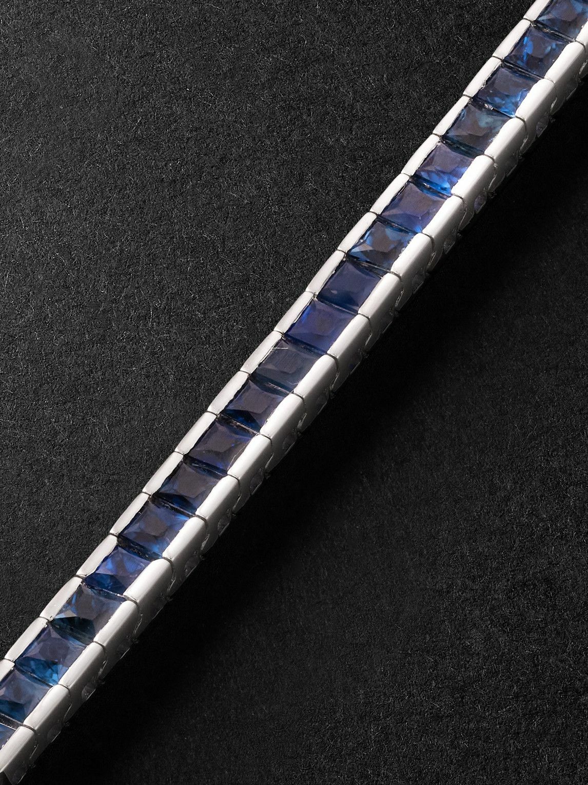 42 Suns - 14-Karat White Gold Sapphire Bracelet - Silver