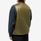 South2 West8 Men's Quilted Nylon Ripstop Vest in Olive