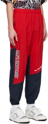 AAPE by A Bathing Ape Red Paneled Track Pants